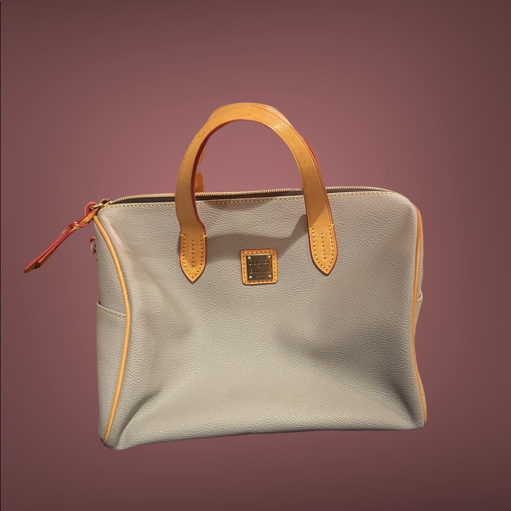 Dooney & Bourke medium size tote, pebble grain leather, color-elephant